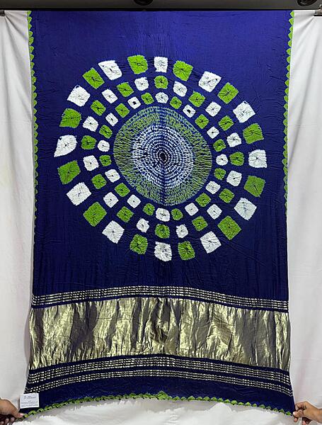 Kala Sanskruti All Over Blue Colour Art Silk Bandhani Saree With Shibori Design 6.5M with Blouse Piece Elegant Traditional Wear Bridal Unique Saree for Women