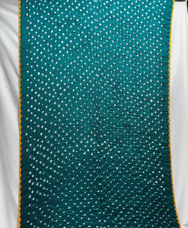 Kala Sanskruti All Over Sea Green Colour Art Silk Bandhani Saree With Shibori Design 6.5M with Blouse Piece Elegant Traditional Wear Bridal Unique Saree for Women