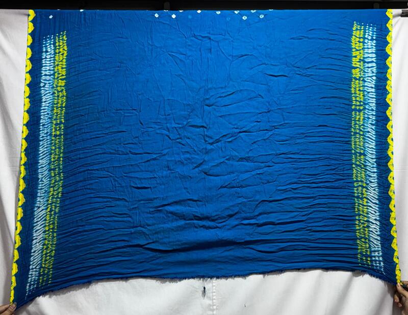 Kala Sanskruti All Over Sky Blue Colour Art Silk Bandhani Saree With Shibori Design 6.5M with Blouse Piece Elegant Traditional Wear Bridal Unique Saree for Women