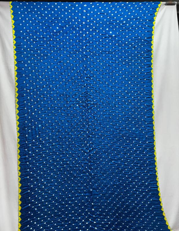Kala Sanskruti All Over Sky Blue Colour Art Silk Bandhani Saree With Shibori Design 6.5M with Blouse Piece Elegant Traditional Wear Bridal Unique Saree for Women