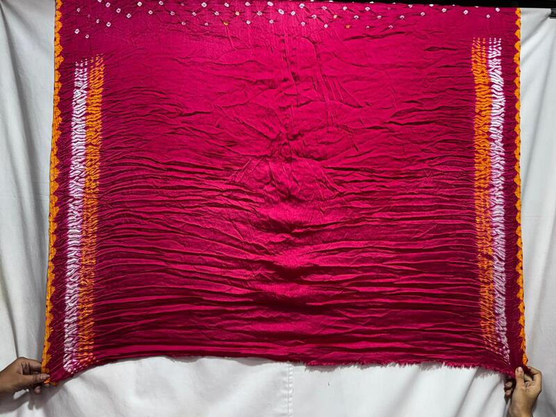 Kala Sanskruti All Over Pink Colour Art Silk Bandhani Saree With Shibori Design 6.5M with Blouse Piece Elegant Traditional Wear Bridal Unique Saree for Women