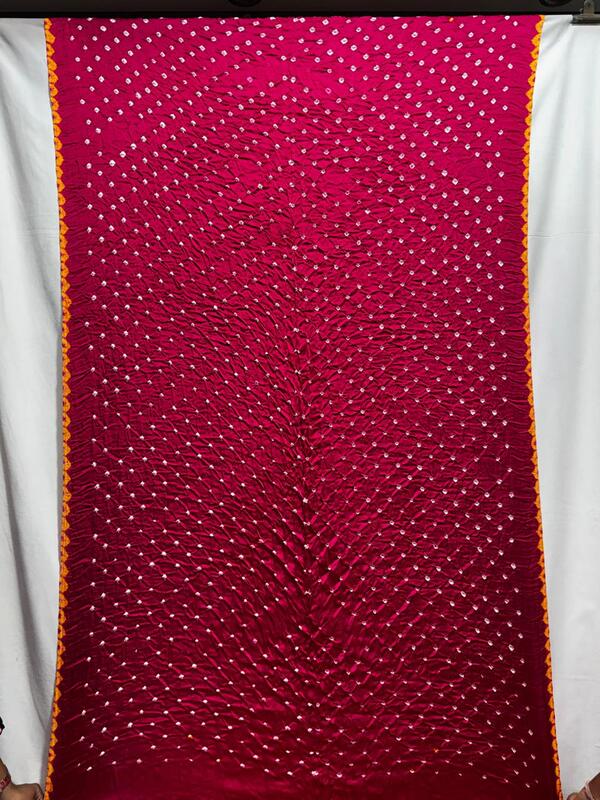 Kala Sanskruti All Over Pink Colour Art Silk Bandhani Saree With Shibori Design 6.5M with Blouse Piece Elegant Traditional Wear Bridal Unique Saree for Women