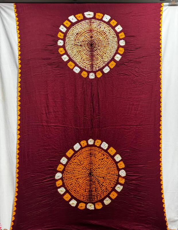 Kala Sanskruti All Over Maroon Colour Art Silk Bandhani Saree With Shibori Design 6.5M with Blouse Piece Elegant Traditional Wear Bridal Unique Saree for Women