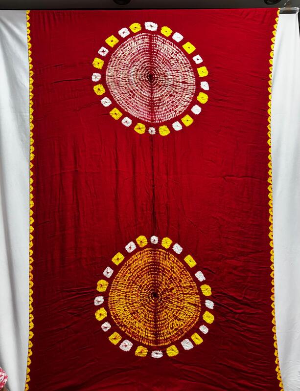 Kala Sanskruti All Over Red Colour Art Silk Bandhani Saree With Shibori Design 6.5M with Blouse Piece Elegant Traditional Wear Bridal Unique Saree for Women