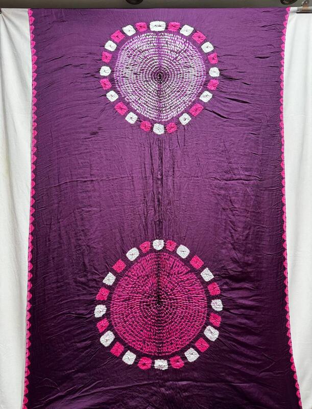 Kala Sanskruti All Over Wine Colour Art Silk Bandhani Saree With Shibori Design 6.5M with Blouse Piece Elegant Traditional Wear Bridal Unique Saree for Women