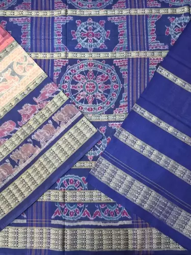 Horse Bandha 10 Border Saree-Multicolour