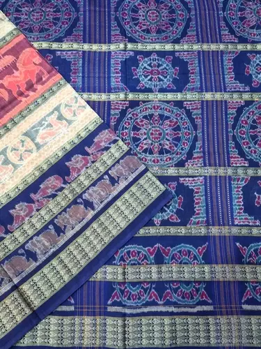 Horse Bandha 10 Border Saree-Multicolour
