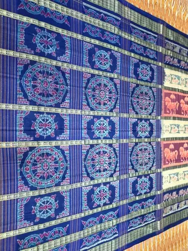 Horse Bandha 10 Border Saree-Multicolour