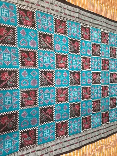 SWASTIK BOX SAKTA SAREE-SEAGREEN