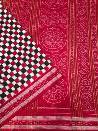 TOTAL SAKTA SAREE-RED~BLACK
