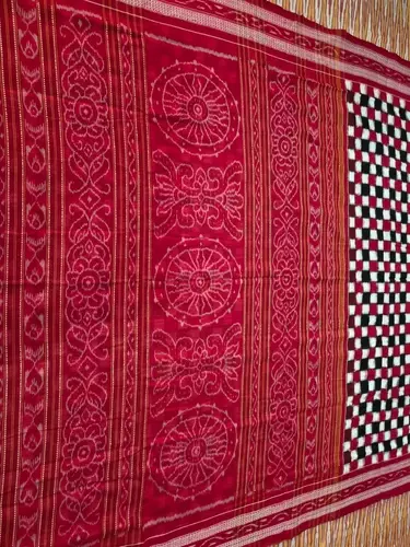 TOTAL SAKTA SAREE-RED~BLACK