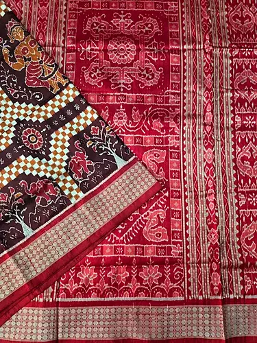 NARTAKI SAKTA SILK SAREE-COFFEE