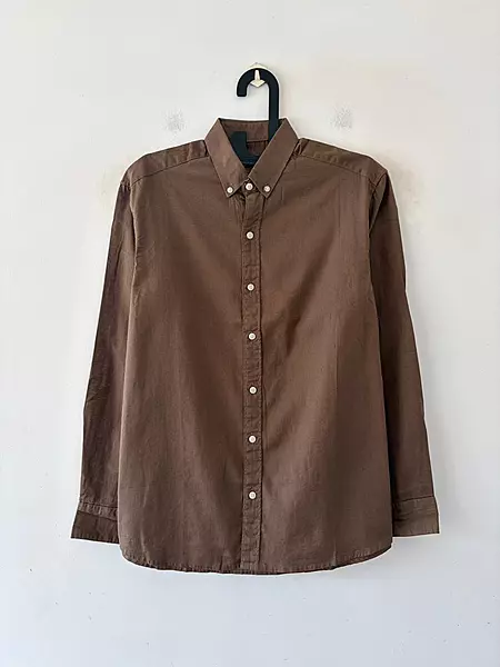 Cocoa drift linen-oxford shirt