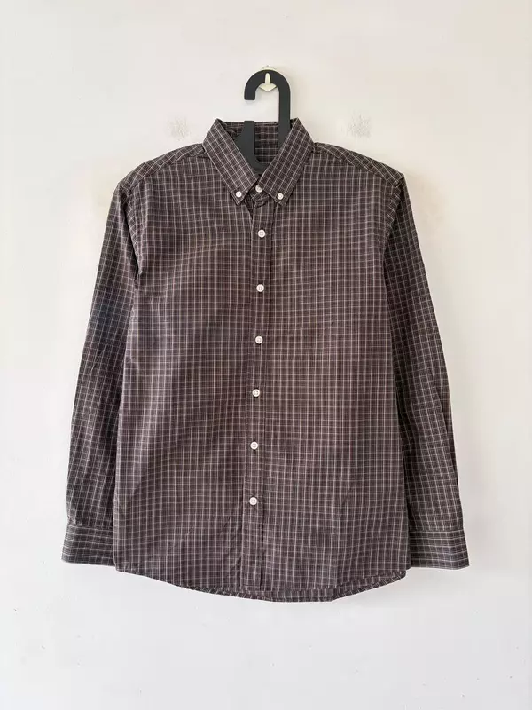 Chestnut micro check shirt