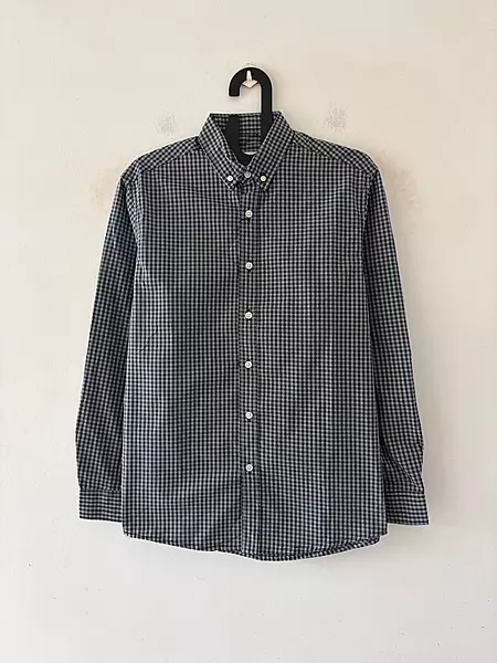Charcoal micro check shirt