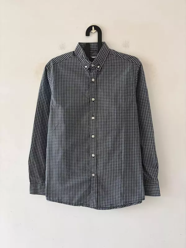 Charcoal micro check shirt