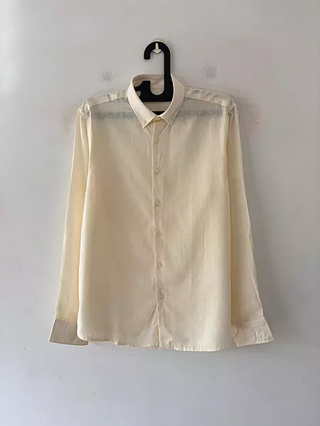 Ivory sand linen shirt