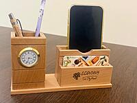 Eco friendly wooden desk organizer for corporate gifting and branding Eco friendly wooden desk organizer for corporate gifting and branding
