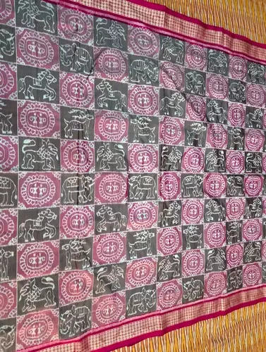Nabkothi Silk Saree-Brown~Pink