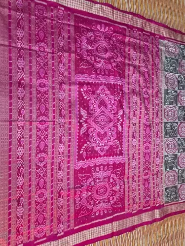 Nabkothi Silk Saree-Brown~Pink