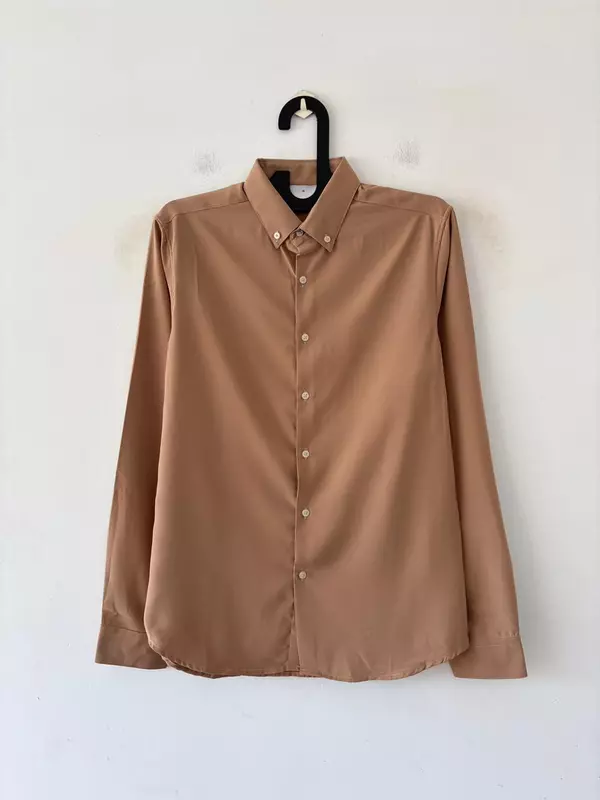 Caramel aura satin shirt