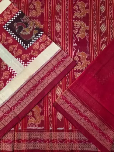 BOX MAYUR SAKTA SAREE-CREAM