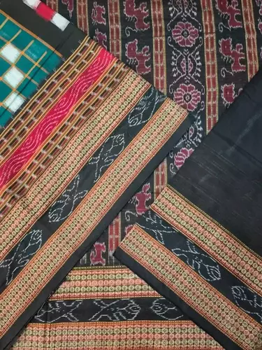 BICHITRAPURI 1 SAREE-GREEN-BLACK