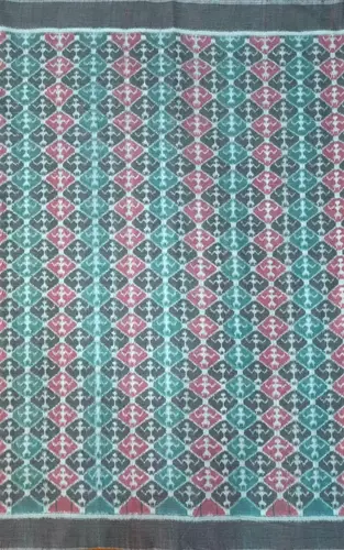 Thikdi Tribal Bandha Fabric-Grey