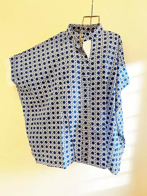 Junoon's Anti-Fit Shirt – Blue Basket-Weave
