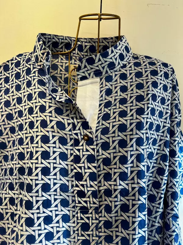 Junoon's Anti-Fit Shirt – Blue Basket-Weave