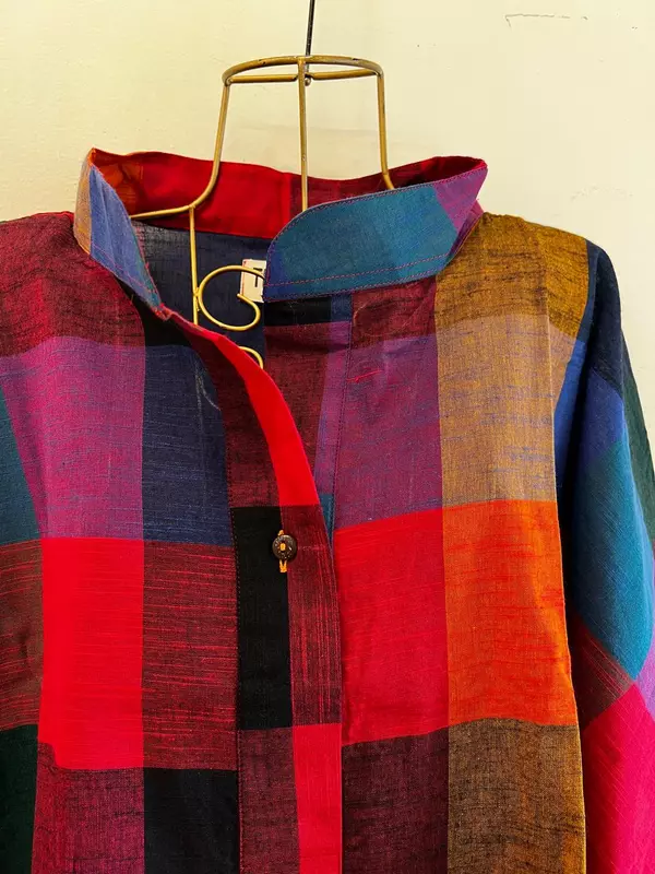 Madhavi's Anti-Fit Shirt - Madras Checks - Big Black Hues
