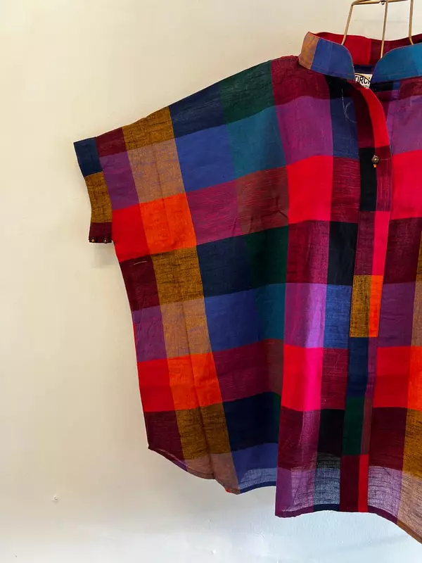 Madhavi's Anti-Fit Shirt - Madras Checks - Big Black Hues