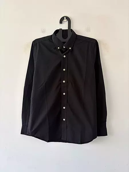 Jet black oxford shirt