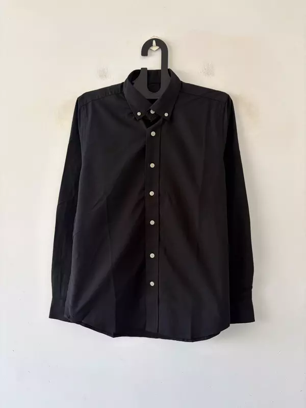 Jet black oxford shirt