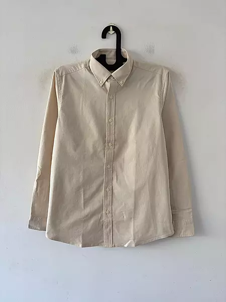Cream beige oxford shirt