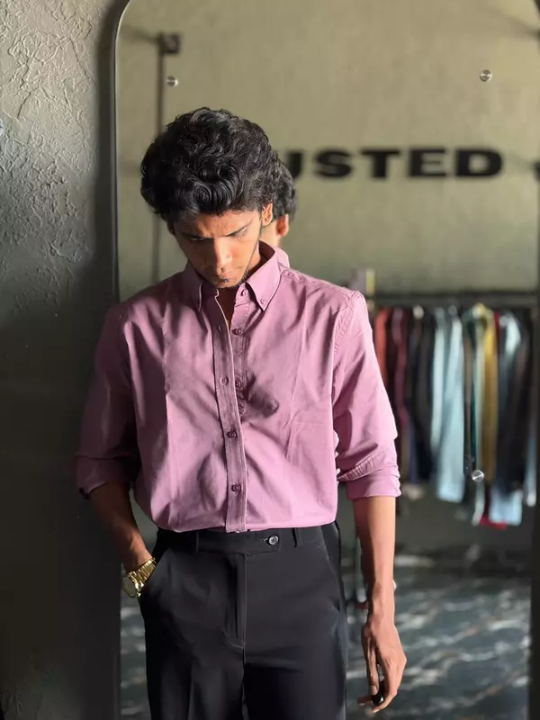 Mulberry mist oxford shirt