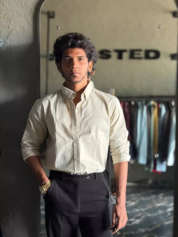 Mint sand oxford shirt