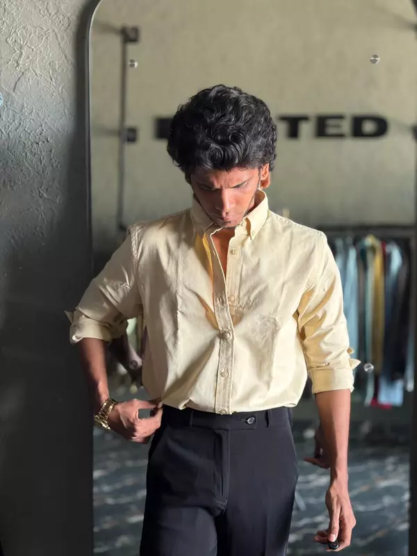Pale yellow oxford shirt