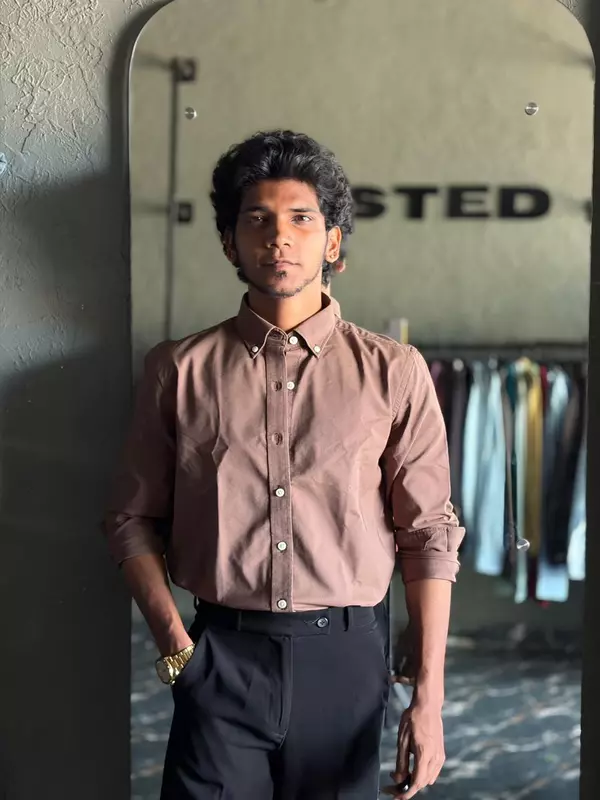 Wood brown oxford shirt