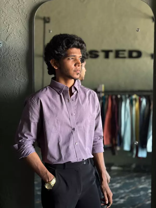 Dusty purple oxford shirt