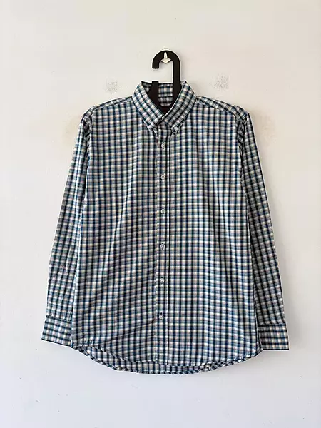 Azure micro check shirt