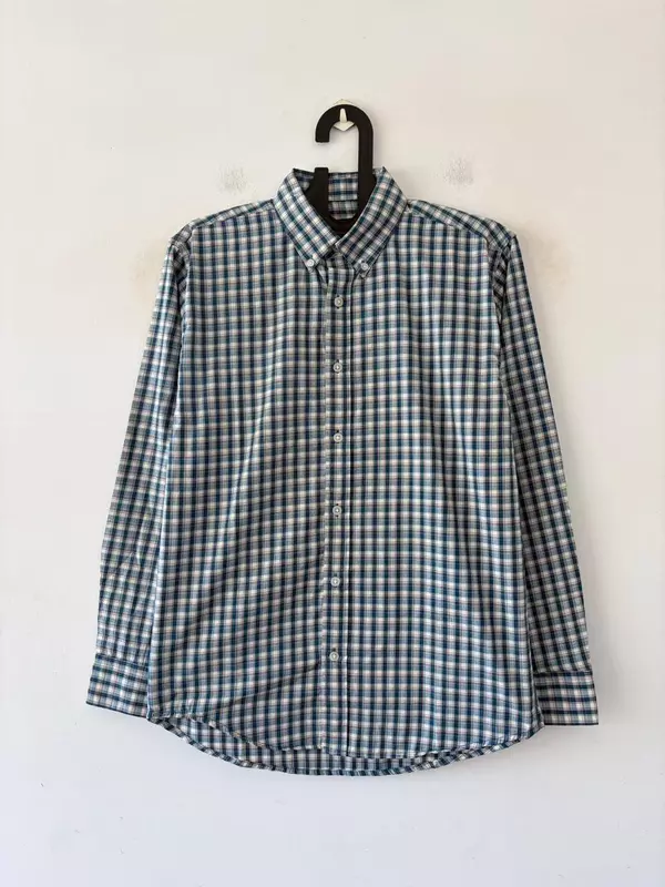 Azure micro check shirt