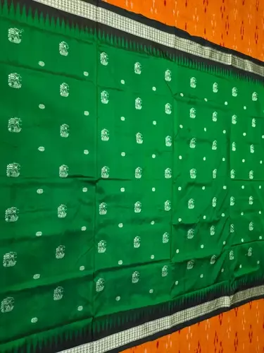 MINI BOITA BOMKAI SILK SAREE-GREEN