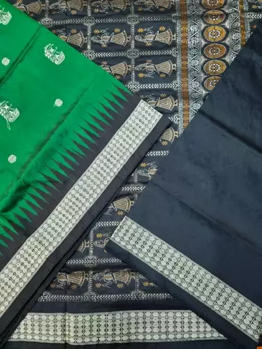 MINI BOITA BOMKAI SILK SAREE-GREEN