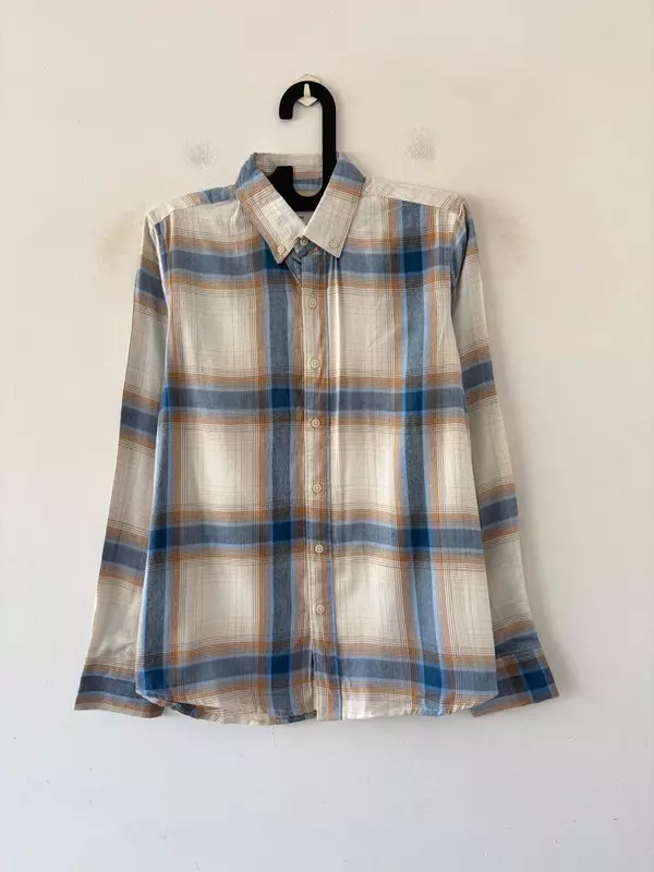 Sky beige & denim flannels