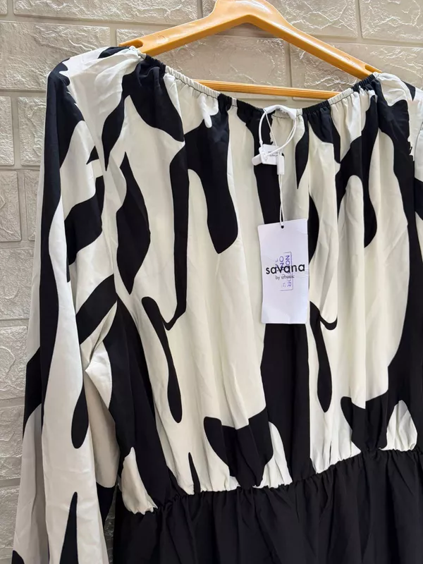 Black & White Gathered Jumpsuit