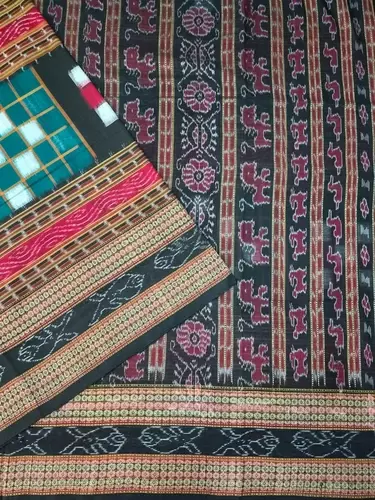 Bichitrapuri Saree-Green-Black
