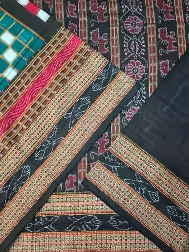 Bichitrapuri Saree-Green-Black
