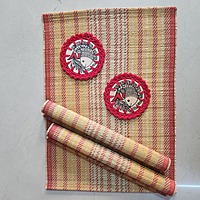 Madur Black Honey Comb Table Mats