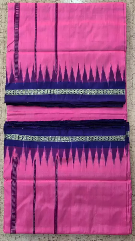 PINK BLUE SAMBALPURI SILK JODA